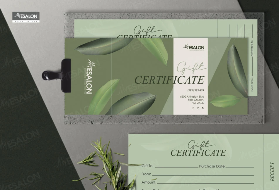 Gift Certificate With Receipt